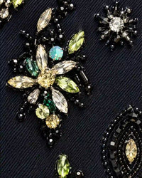 Midnight Navy Crystal Embellished Shirt