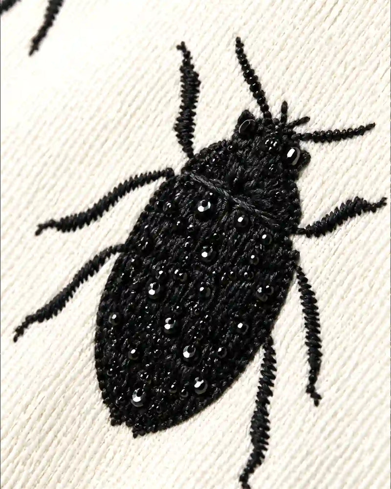 Ivory Beetle Print Statement Shirt