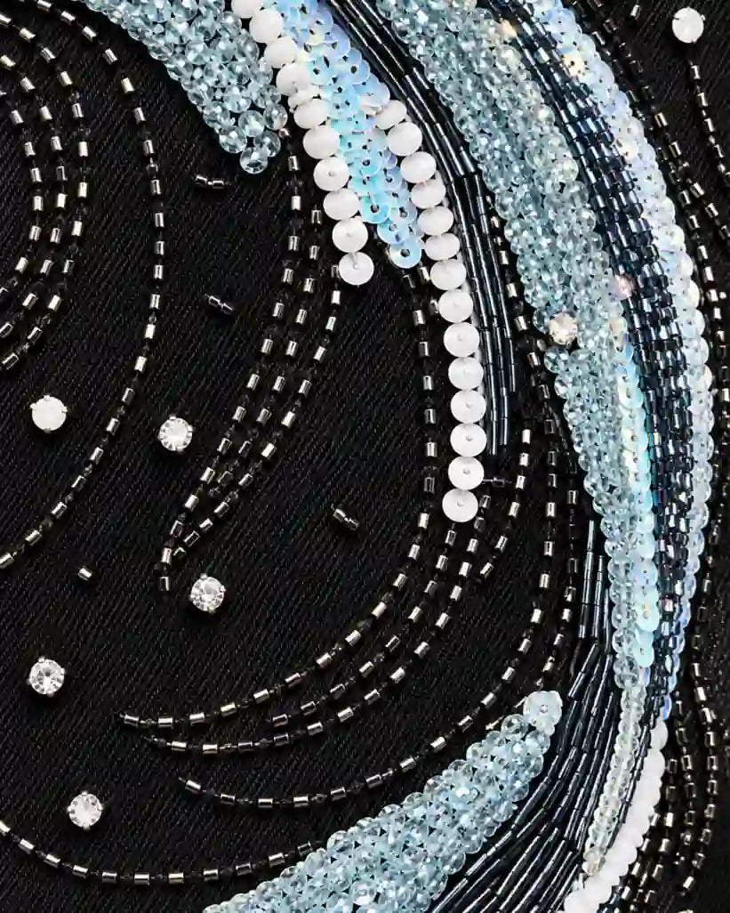 Black Crystal Wave Statement Shirt