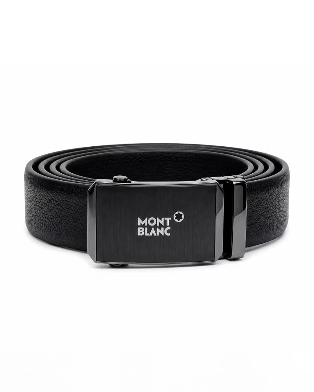Black Leather Automatic Buckle Belt