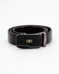 Premium Black Leather Automatic Buckle Belt