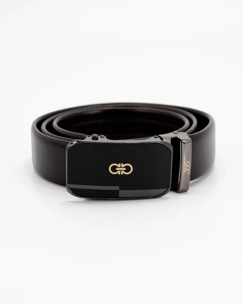 Premium Black Leather Automatic Buckle Belt